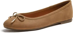FEVERSOLE Women's Soft Cushion Comfort Round Toe Metal Trim Fashion Ballet Flats Walking Shoes