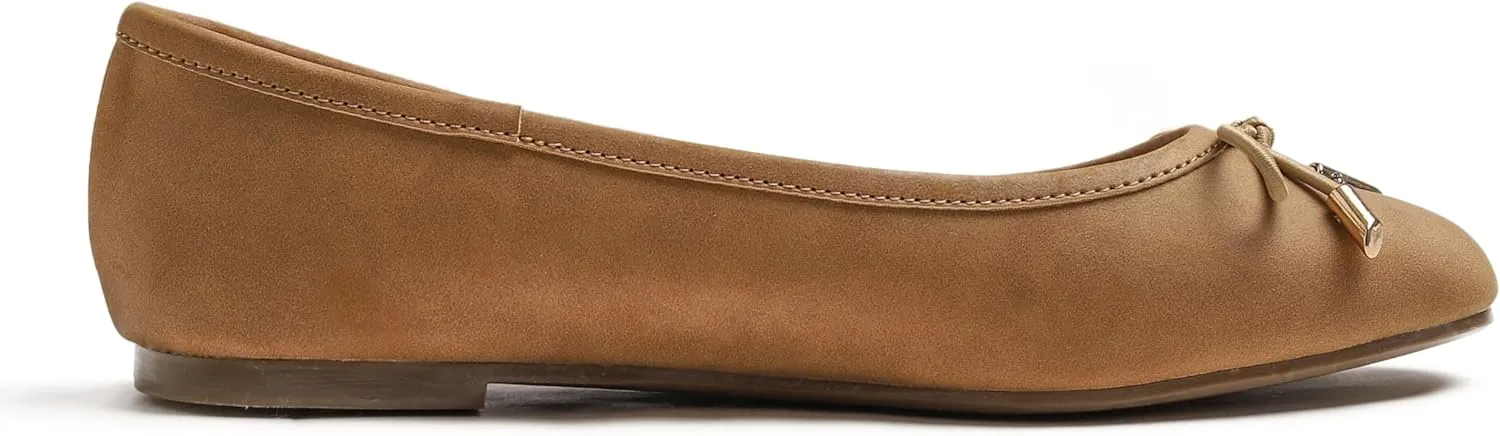 FEVERSOLE Women's Soft Cushion Comfort Round Toe Metal Trim Fashion Ballet Flats Walking Shoes