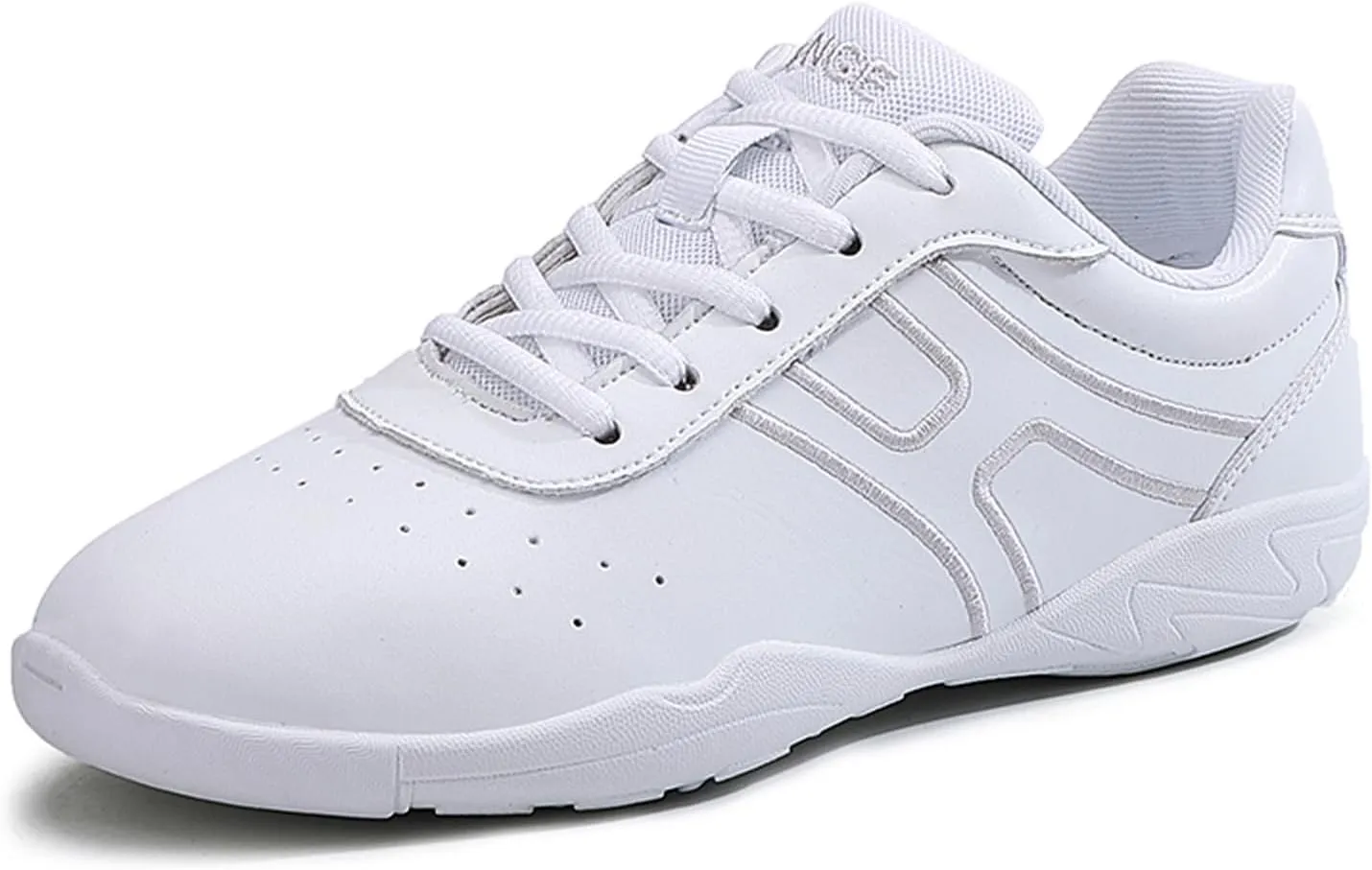 FLIOZY Womens Cheer Dance Shoes Girls White Breathable Lightweight Cheerleading Competition Shoes Athletic Sport Training