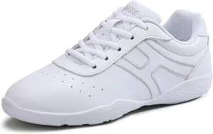 FLIOZY Womens Cheer Dance Shoes Girls White Breathable Lightweight Cheerleading Competition Shoes Athletic Sport Training