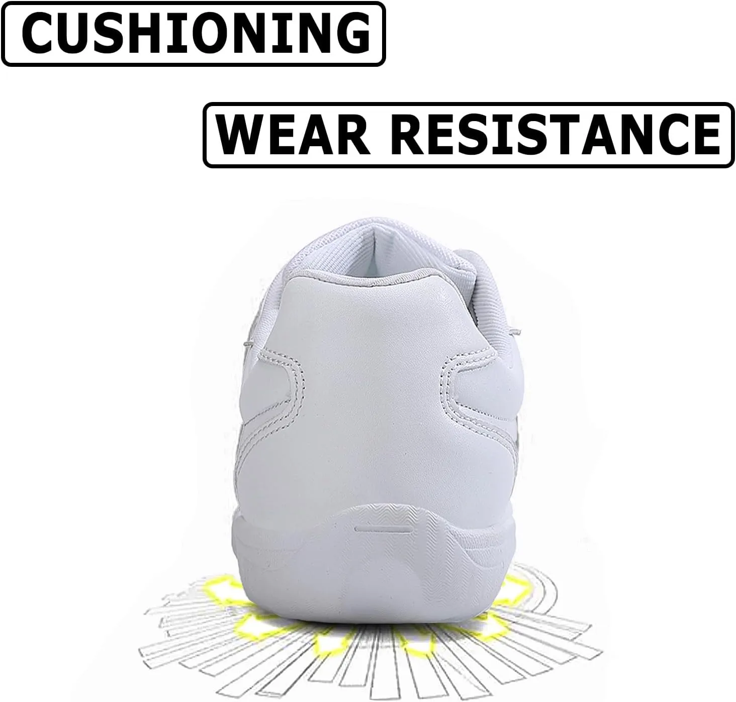 FLIOZY Womens Cheer Dance Shoes Girls White Breathable Lightweight Cheerleading Competition Shoes Athletic Sport Training