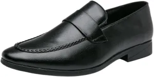 Formal Shoes Dress Oxford for Men Synthetic Leather Comfort Orthopedic Slip-on Wedding Anti-Slip Rubber Sole Shoe