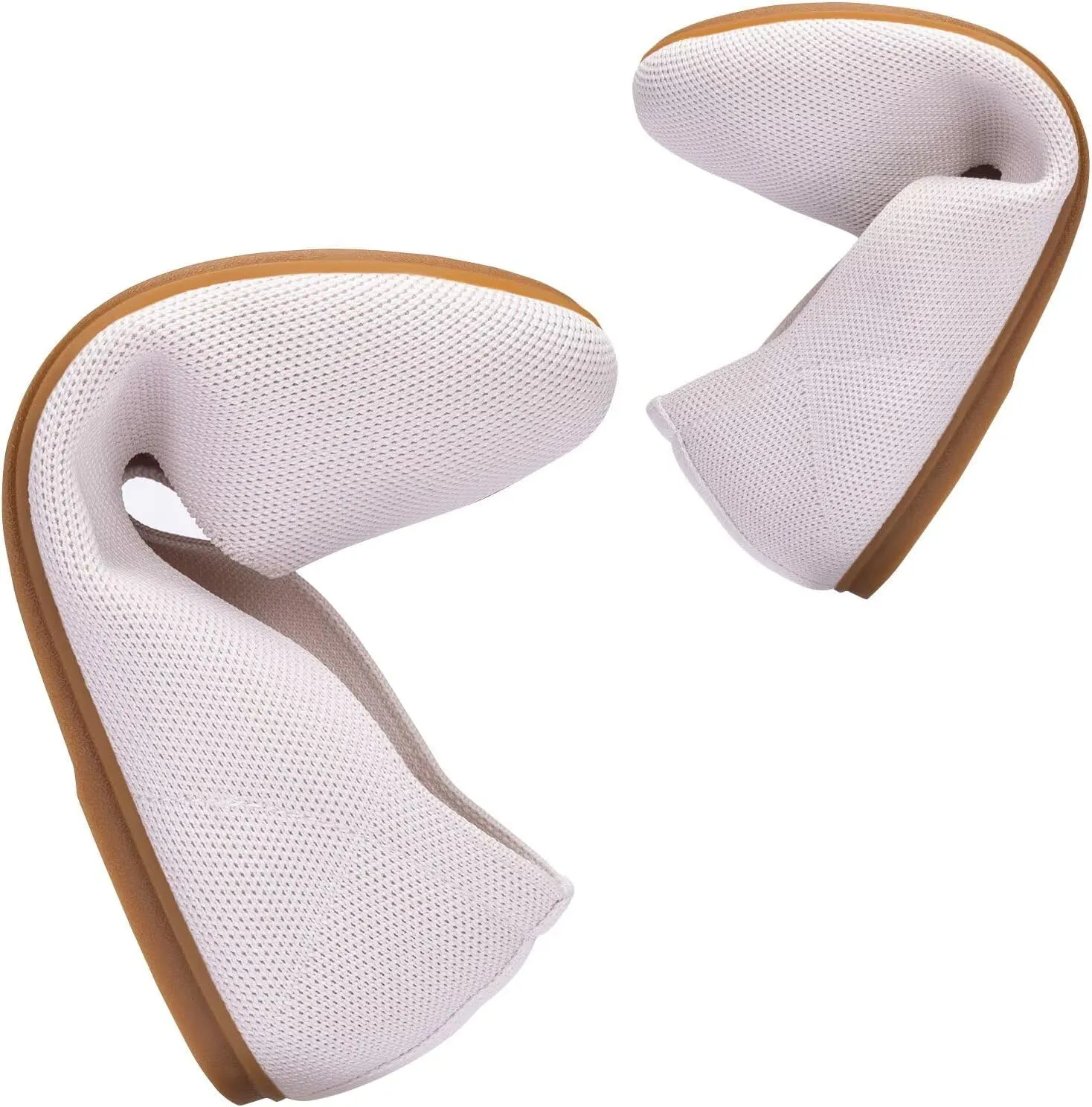 Frank Mully Women's Wide Width Flats Ballet Flats Round Toe Knit Flat Shoes with Arch Support Wide Toe Box