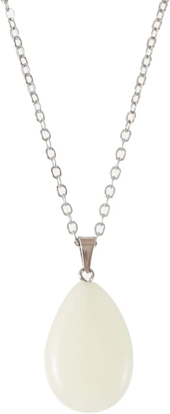 Glow Dark Pendant Necklaces for Women Moon Luminous Fluorescent Crystal Necklaces Fashion Jewelry Halloween Party Gifts