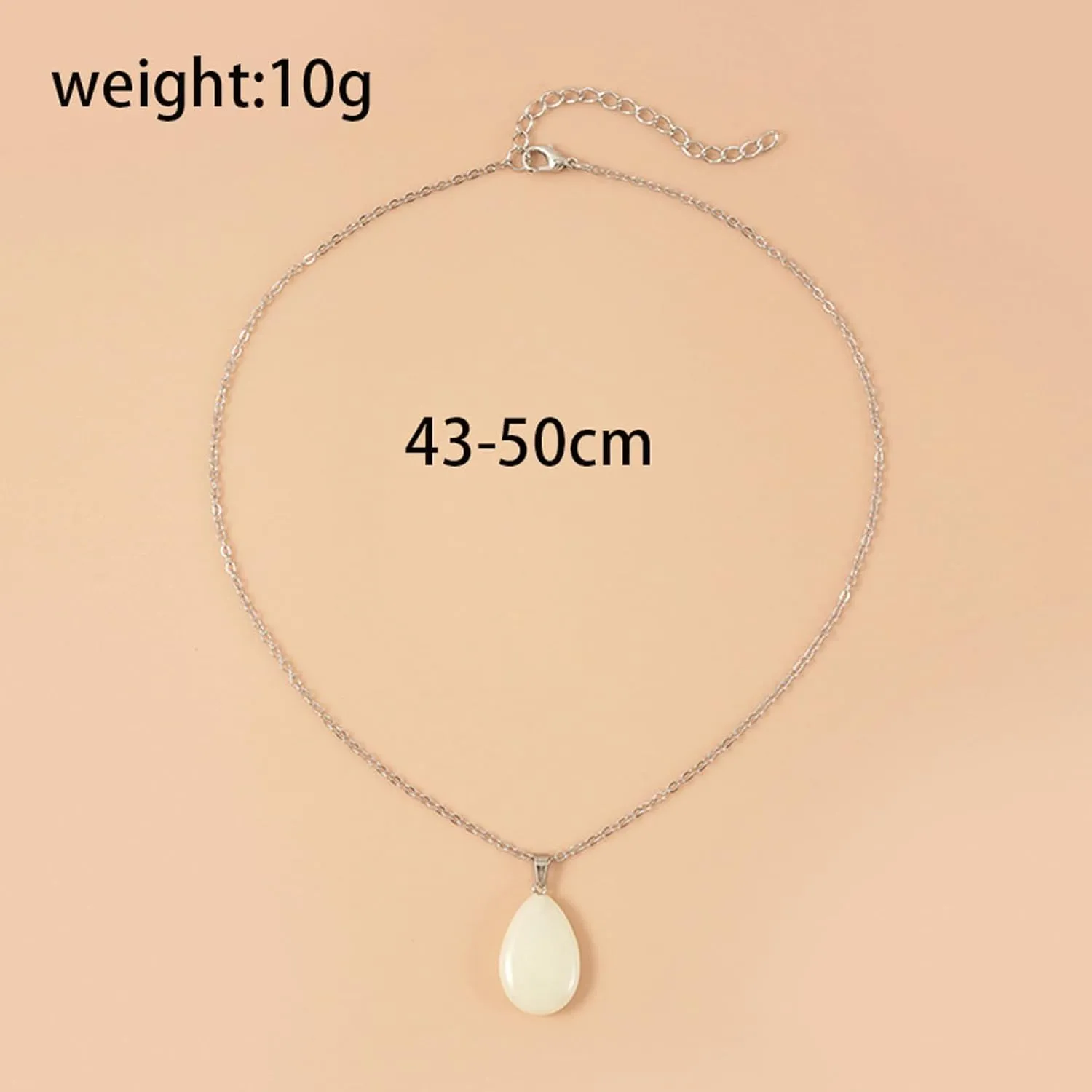 Glow Dark Pendant Necklaces for Women Moon Luminous Fluorescent Crystal Necklaces Fashion Jewelry Halloween Party Gifts