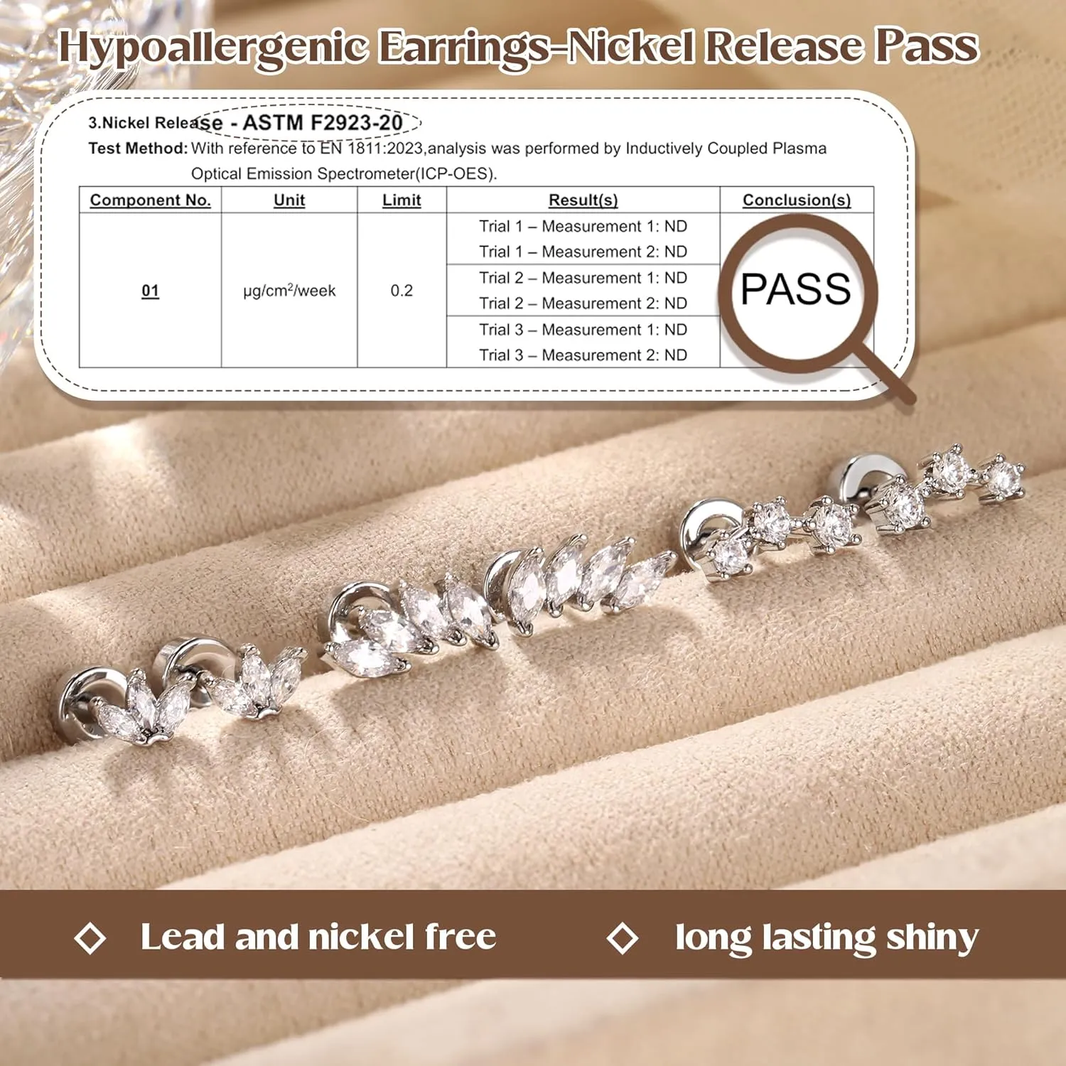 Gold Flat Back Earrings for Women Sterling Silver Earrings Post Hypoallergenic 14k Gold Plated Stud Earrings for Women Trendy Cartilage Earring Helix Conch Tragus Piercing Jewelry Dainty CZ Opal Flatback Stud Earrings Set 3 Pairs