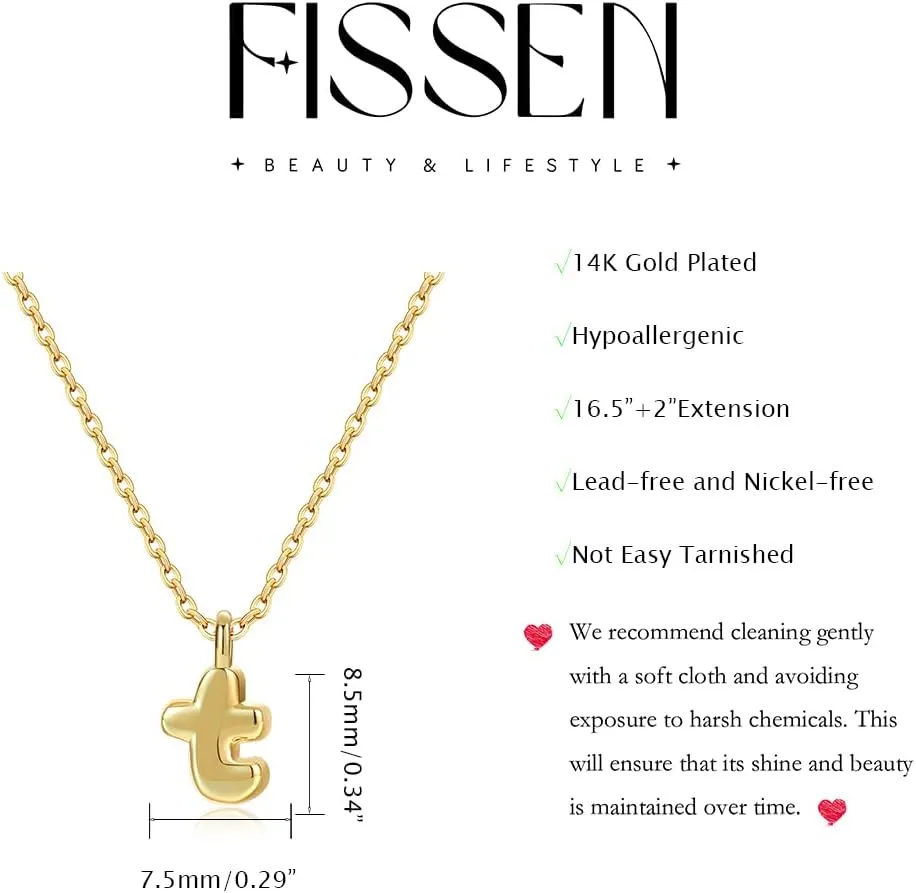 Gold Initial Necklaces for Women Cute Small Bubble Gold Letter Necklace Personalized Name Pendant Necklaces Trendy Jewelry Gifts