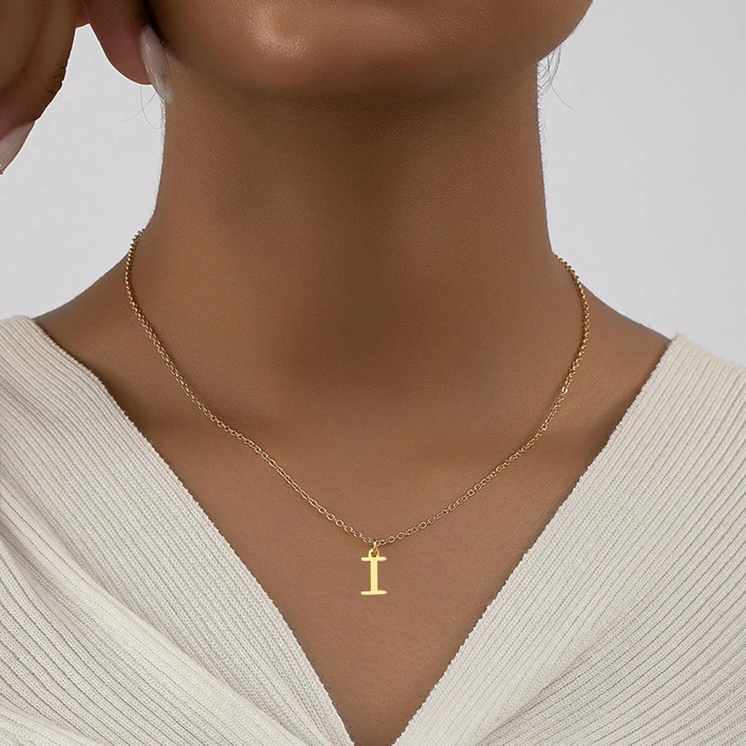 Gold Initial Necklaces for Women,Dainty Letter Pendant Choker for Christmas Mother's Day Trendy Jewelry Gifts for Girlfriend