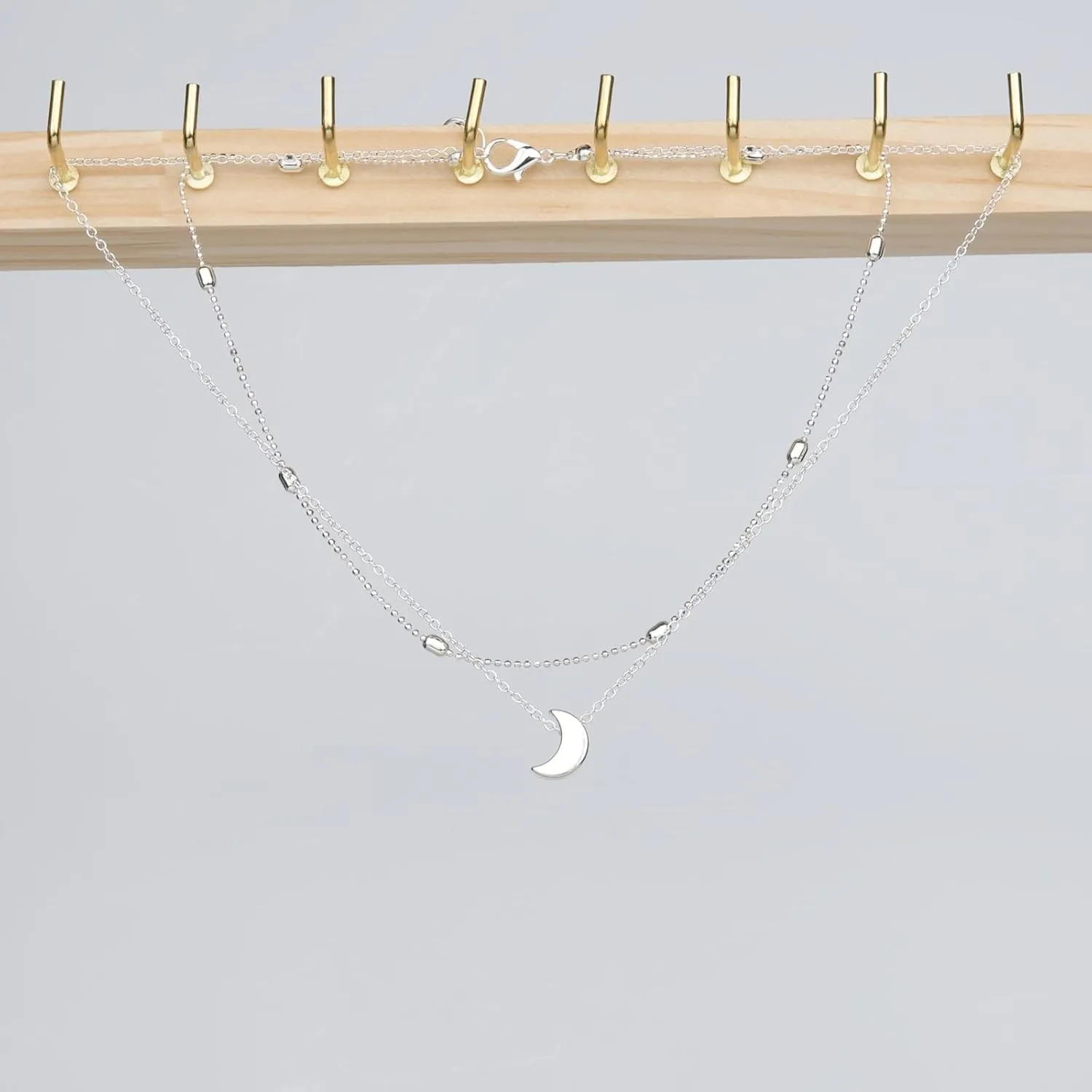 Gold Silver Layered Necklaces for Women Fashion Simple Necklace Jewelry Set Stack Trendy Necklaces for Women 2024