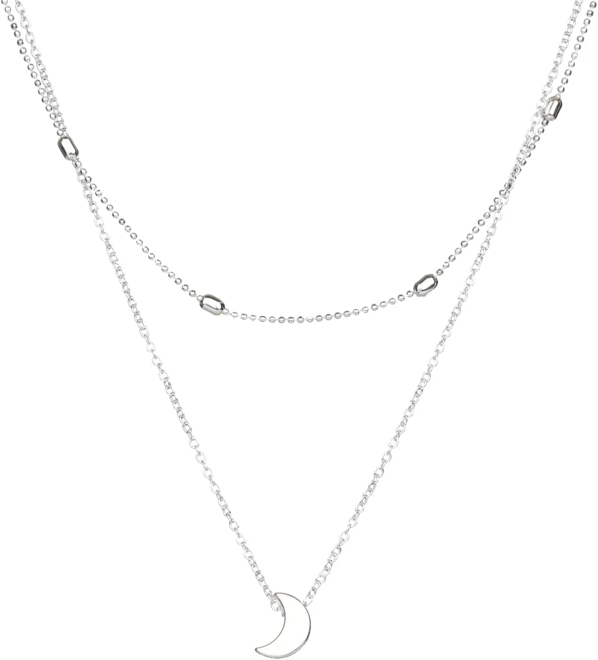 Gold Silver Layered Necklaces for Women Fashion Simple Necklace Jewelry Set Stack Trendy Necklaces for Women 2024