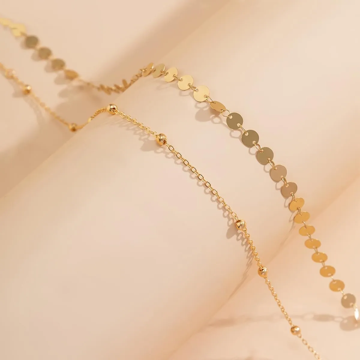 Gold Waist Chains for Women 14K Gold Plated Belly Chains Multilayer Satellite Beads Coin Body Chains for Waist Summer Beach Bikini Chain Adjustable
