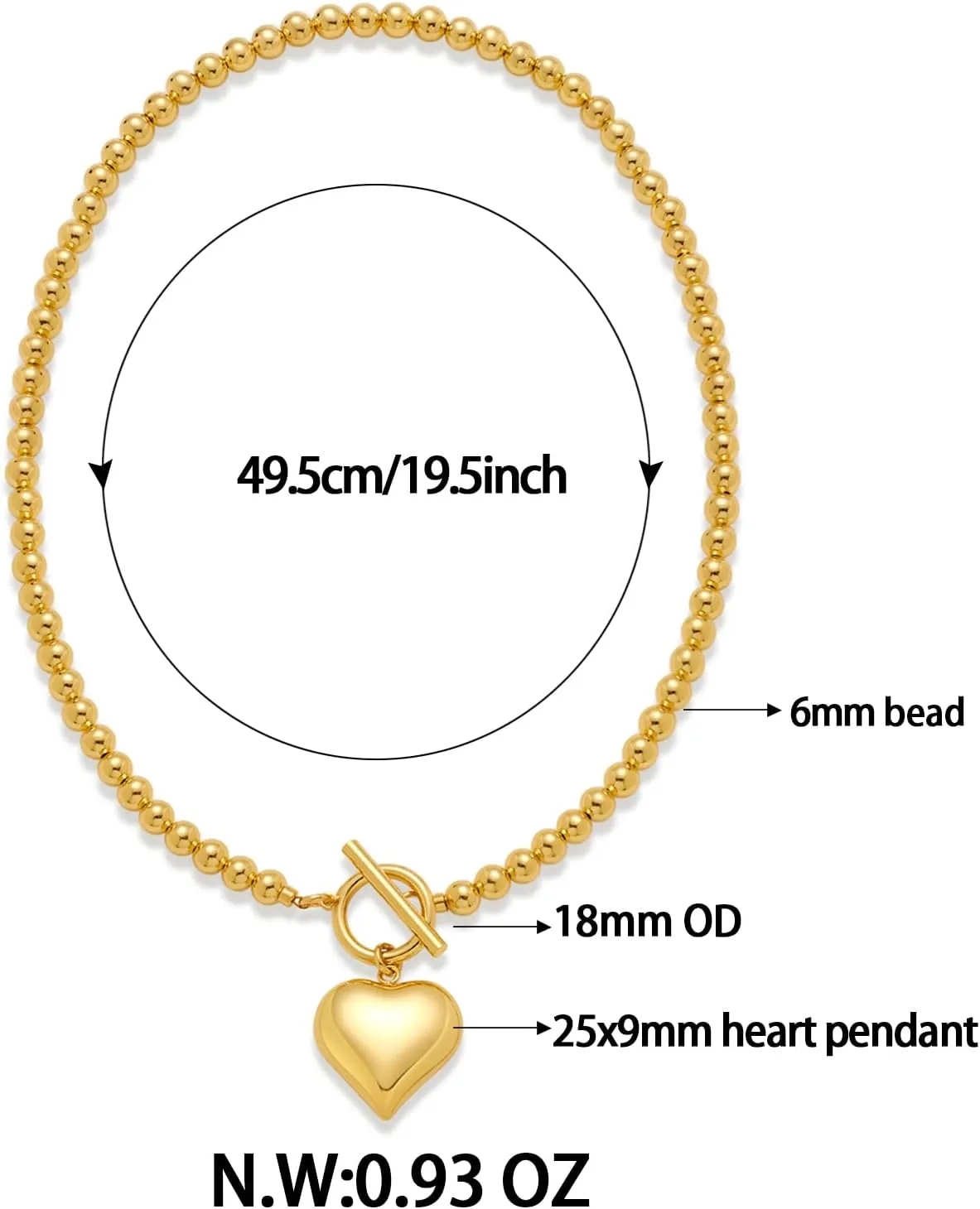 Heart Necklaces For Women Gold Chain Necklaces Red Heart Charm Necklace Chunky Heart Pendant Necklace