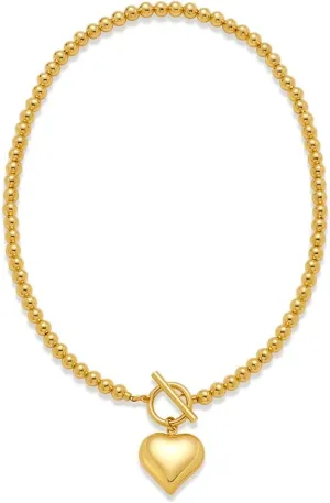 Heart Necklaces For Women Gold Chain Necklaces Red Heart Charm Necklace Chunky Heart Pendant Necklace