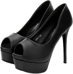 High Heels Sexy Business high-Heeled Waterproof Platform Shallow Mouth Fish Mouth Casual Women's Heels