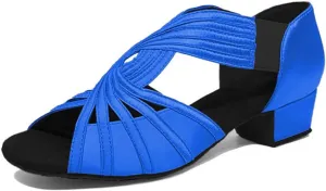 HIPPOSEUS Women Low Heel Latin Ballroom Dance Shoes Indoor Salsa Batchata Practice Dancing Shoes