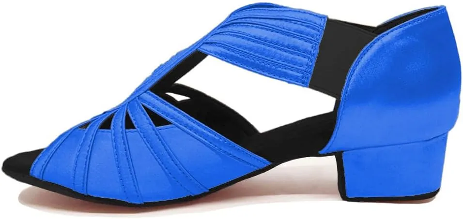 HIPPOSEUS Women Low Heel Latin Ballroom Dance Shoes Indoor Salsa Batchata Practice Dancing Shoes