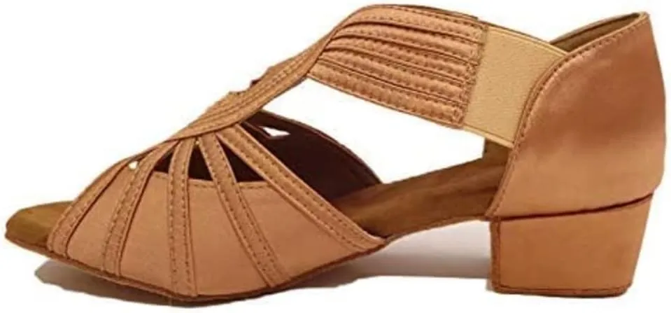 HIPPOSEUS Women Low Heel Latin Ballroom Dance Shoes Indoor Salsa Batchata Practice Dancing Shoes