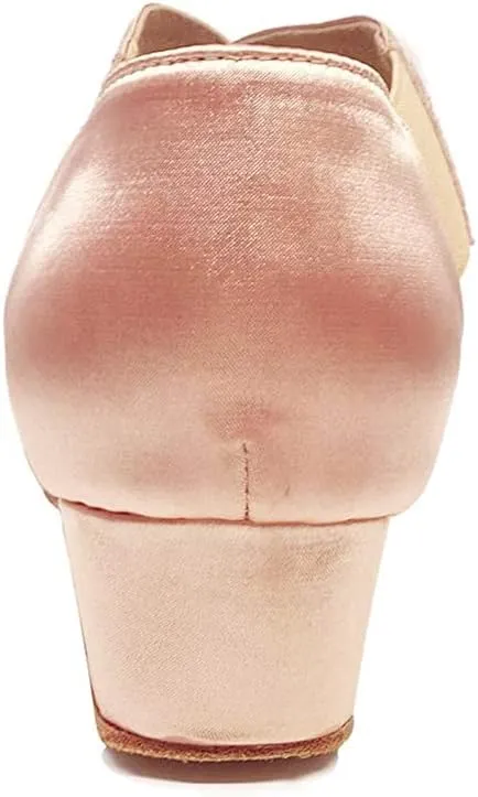 HIPPOSEUS Women Low Heel Latin Ballroom Dance Shoes Indoor Salsa Batchata Practice Dancing Shoes