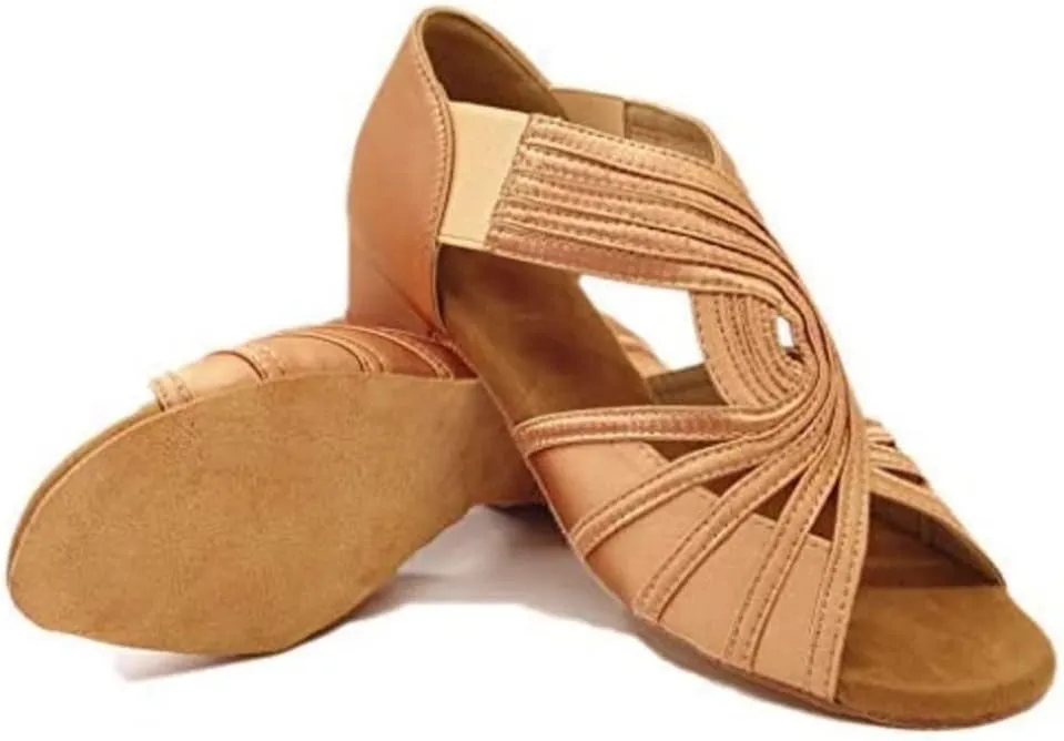 HIPPOSEUS Women Low Heel Latin Ballroom Dance Shoes Indoor Salsa Batchata Practice Dancing Shoes