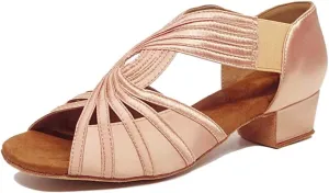 HIPPOSEUS Women Low Heel Latin Ballroom Dance Shoes Indoor Salsa Batchata Practice Dancing Shoes