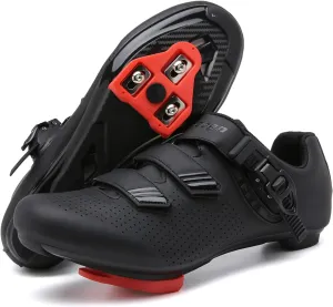 Indoor Cycling Shoes for Men Women Compatible with Peloton Bike Pre-Installed with Look Delta Cleats Outdoor Road Biking