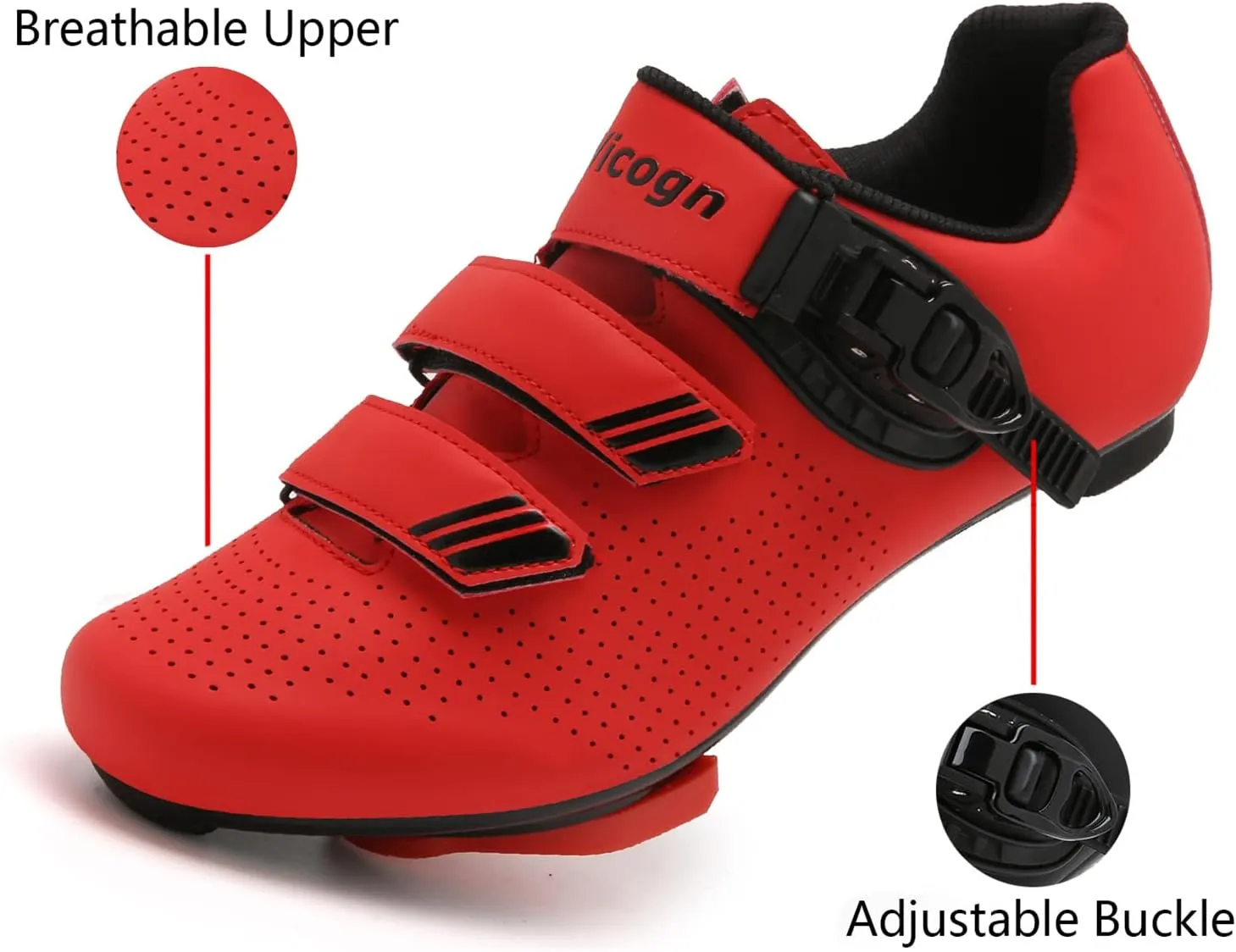Indoor Cycling Shoes for Men Women Compatible with Peloton Bike Pre-Installed with Look Delta Cleats Outdoor Road Biking