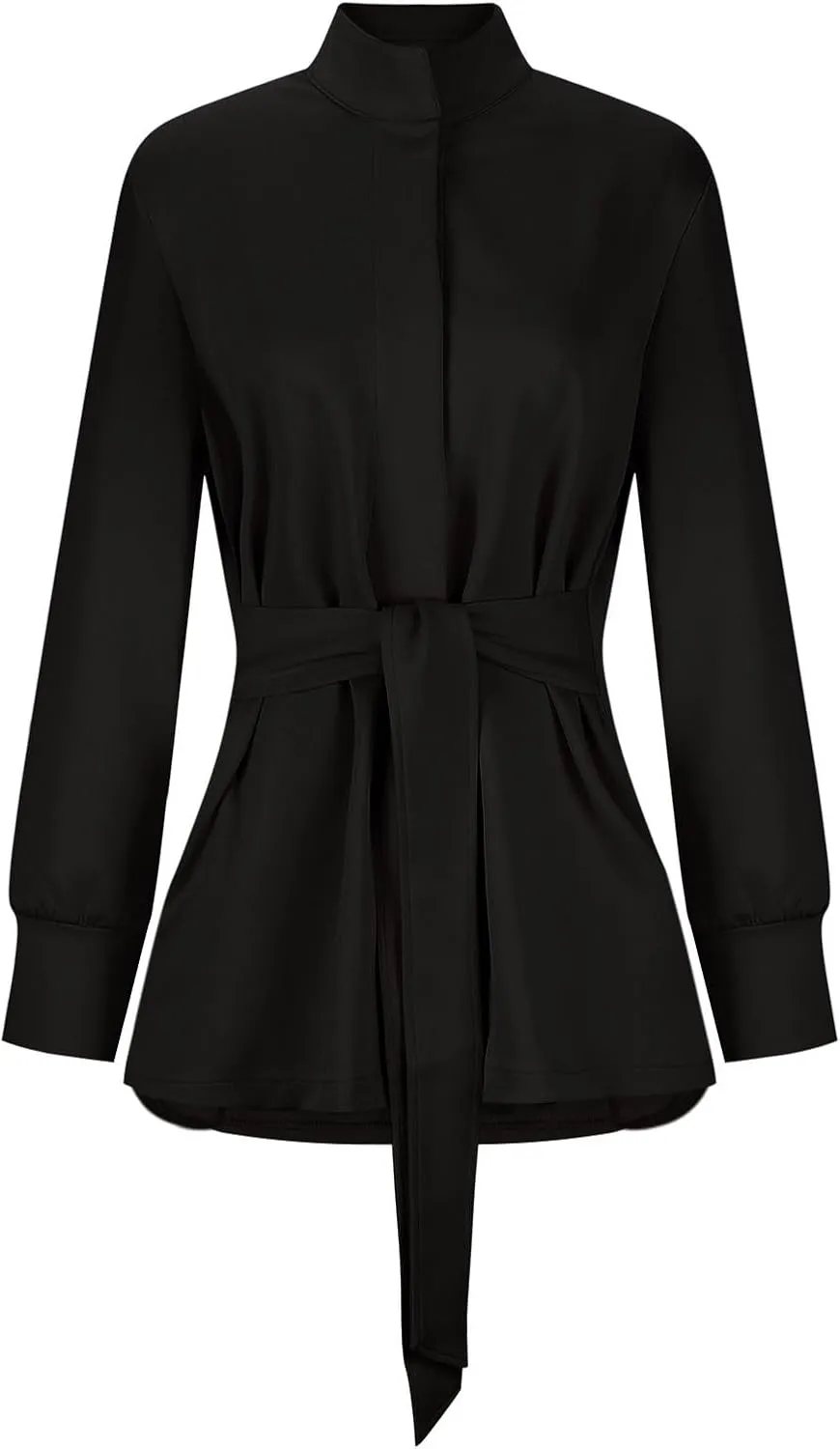 Jackets for Women Crew Neck Corset Bandage Winter Coat Belted Casual Long Sleeve Trench Coat Button Dressy Outerwear