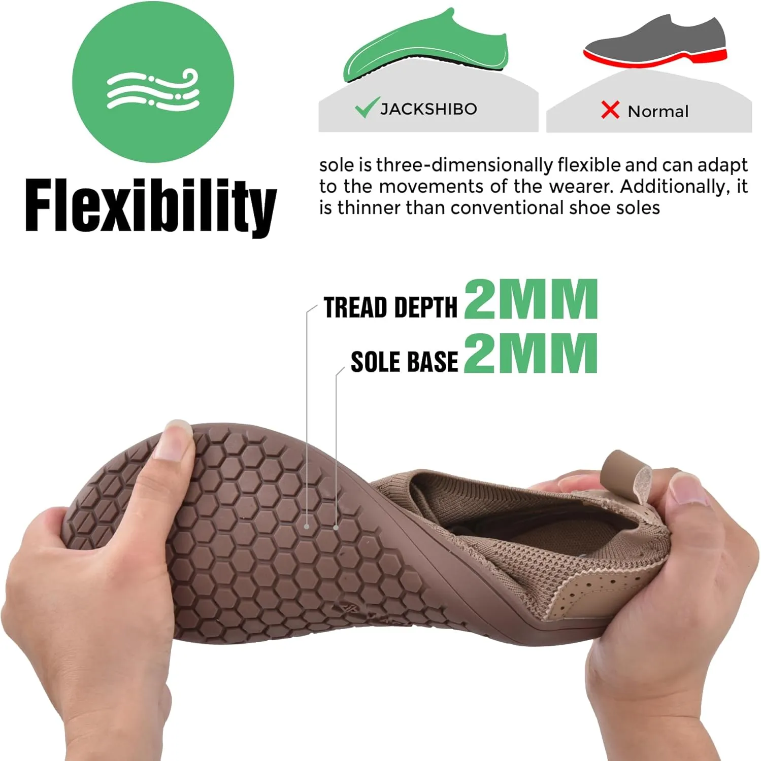 JACKSHIBO Barefoot Shoes for Men Slip on Shoes Minimalist Walking Sneakers Wide Toe Box Zero Drop Sole