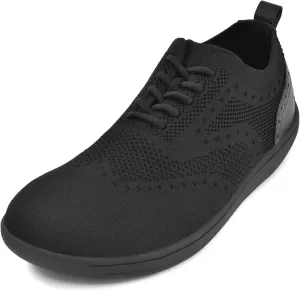 JACKSHIBO Men's Minimalist Barefoot Sneakers Wide Toe Box Zero Drop Sole Trail Running Shoes Black M11.5