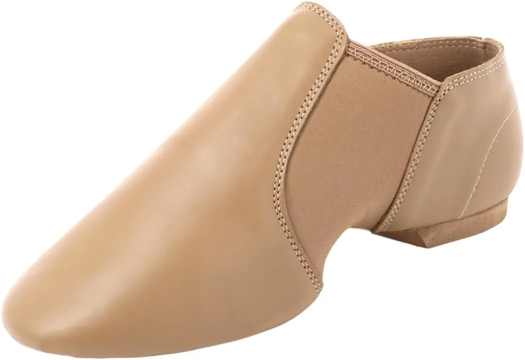 Jazz Shoes for Girls Boys PU Leather Unisex Slip-On Little Kid Dance Shoes