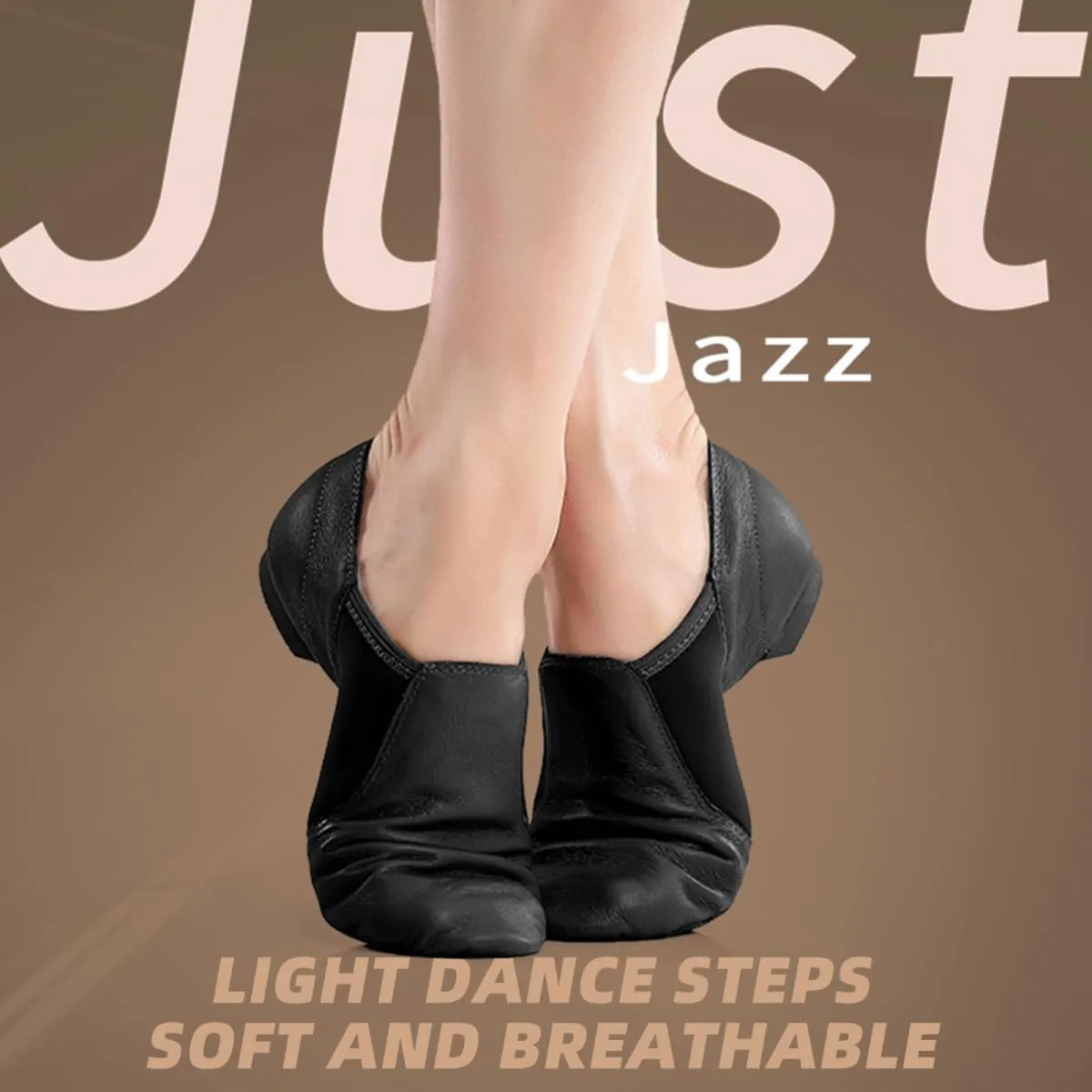 Jazz Shoes for Girls Boys PU Leather Unisex Slip-On Little Kid Dance Shoes