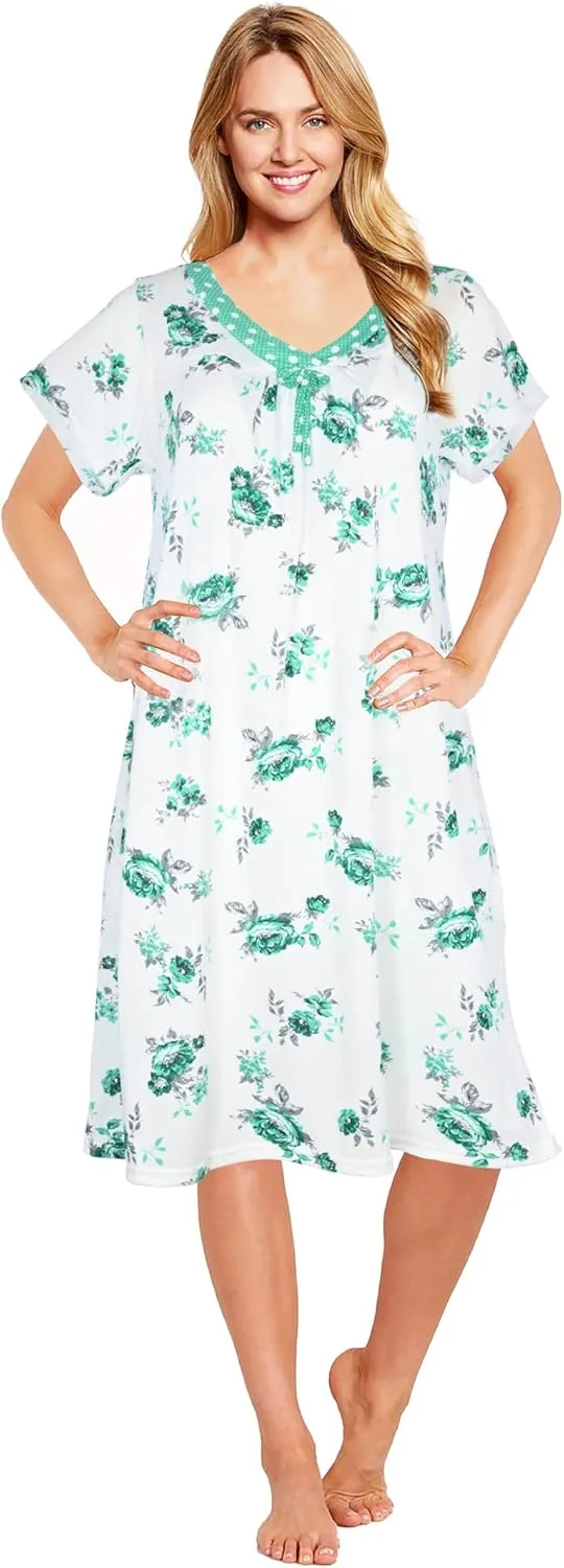 JEFFRICO Womens Nightgowns Sleepwear Soft Pajama Dress Nightshirts