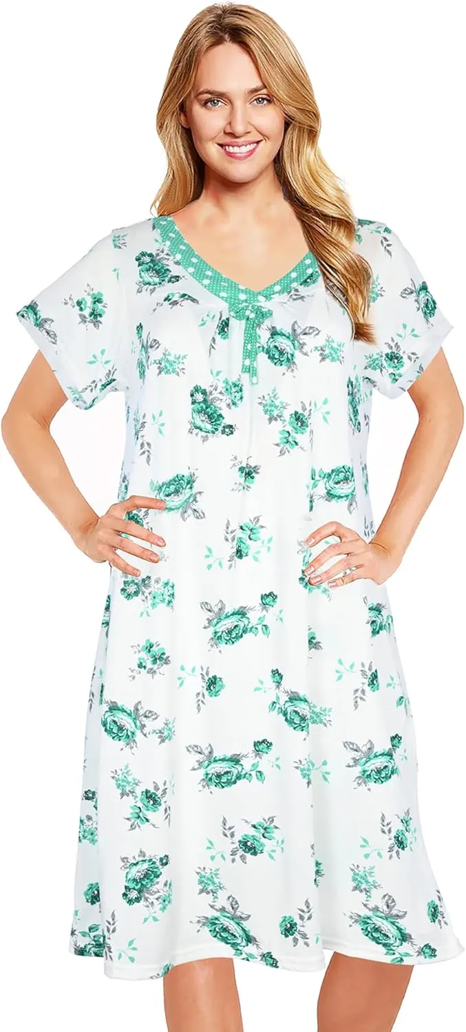 JEFFRICO Womens Nightgowns Sleepwear Soft Pajama Dress Nightshirts