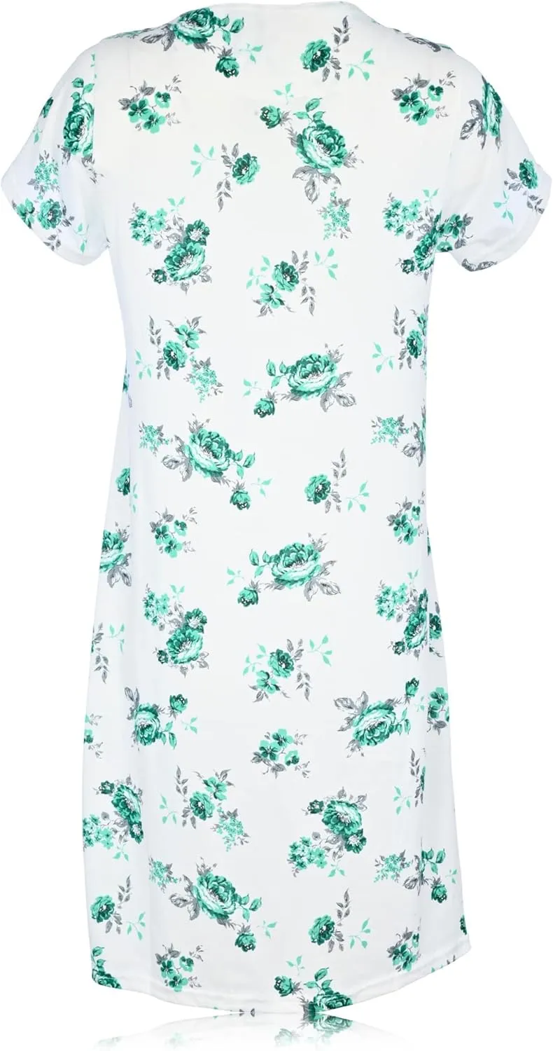 JEFFRICO Womens Nightgowns Sleepwear Soft Pajama Dress Nightshirts