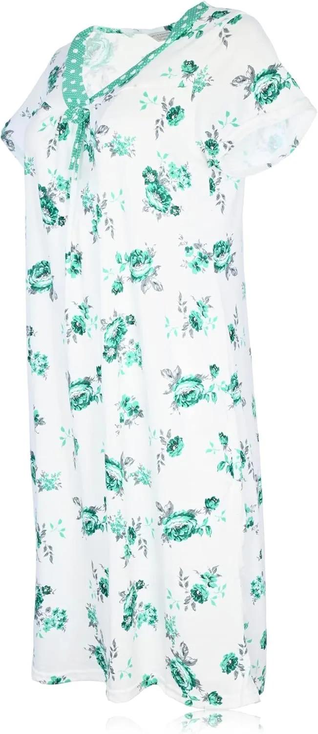 JEFFRICO Womens Nightgowns Sleepwear Soft Pajama Dress Nightshirts