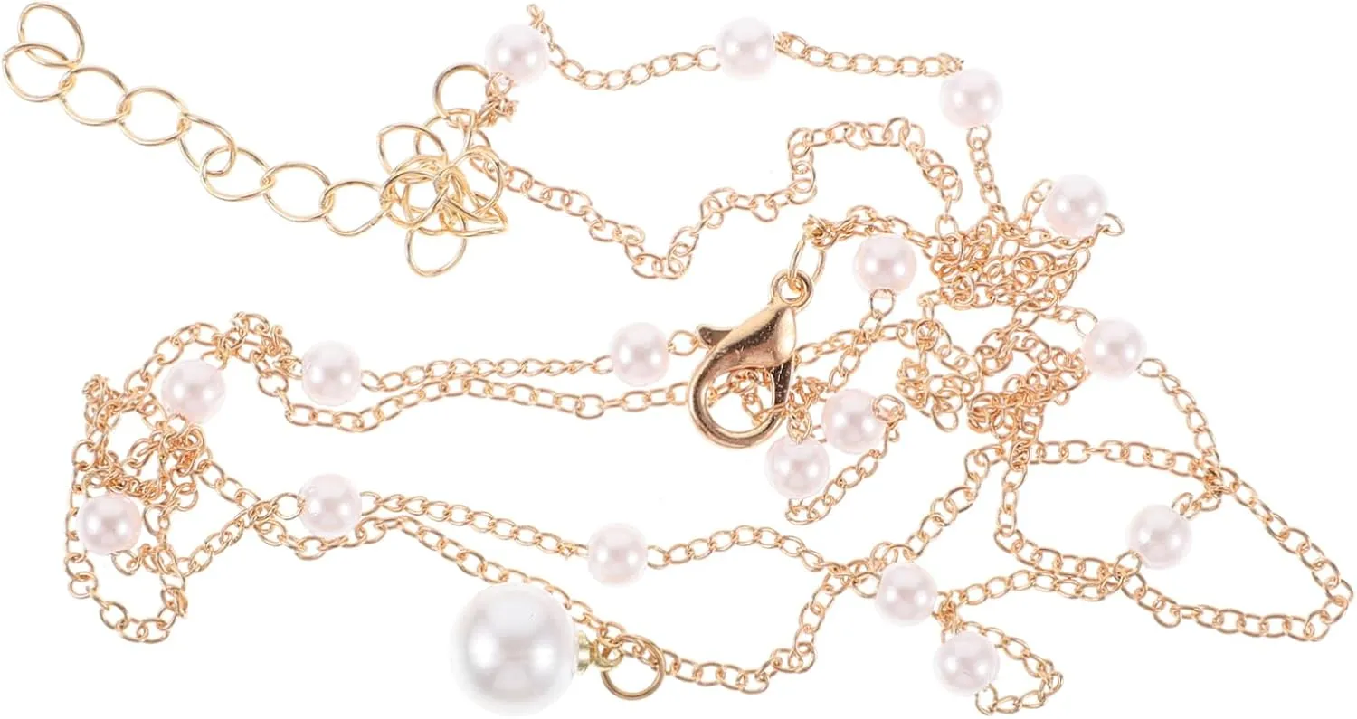 Jewelry Gold Pearl Necklace Layered Pendant Necklace for Stylish Occasions