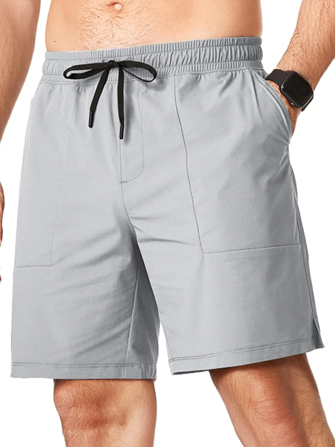 JMIERR Men's Shorts Running Athletic Shorts Waterproof Quick Dry 7" Gym Workout Breathable Shorts