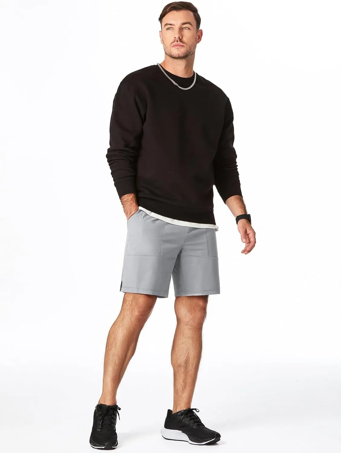 JMIERR Men's Shorts Running Athletic Shorts Waterproof Quick Dry 7" Gym Workout Breathable Shorts
