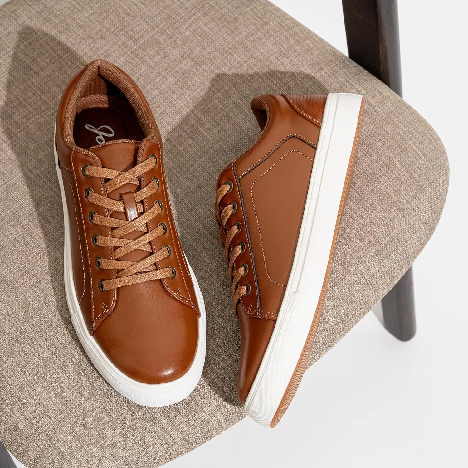 Jousen Men's Fashion Sneakers White Shoes for Men Casual Breathable Shoes