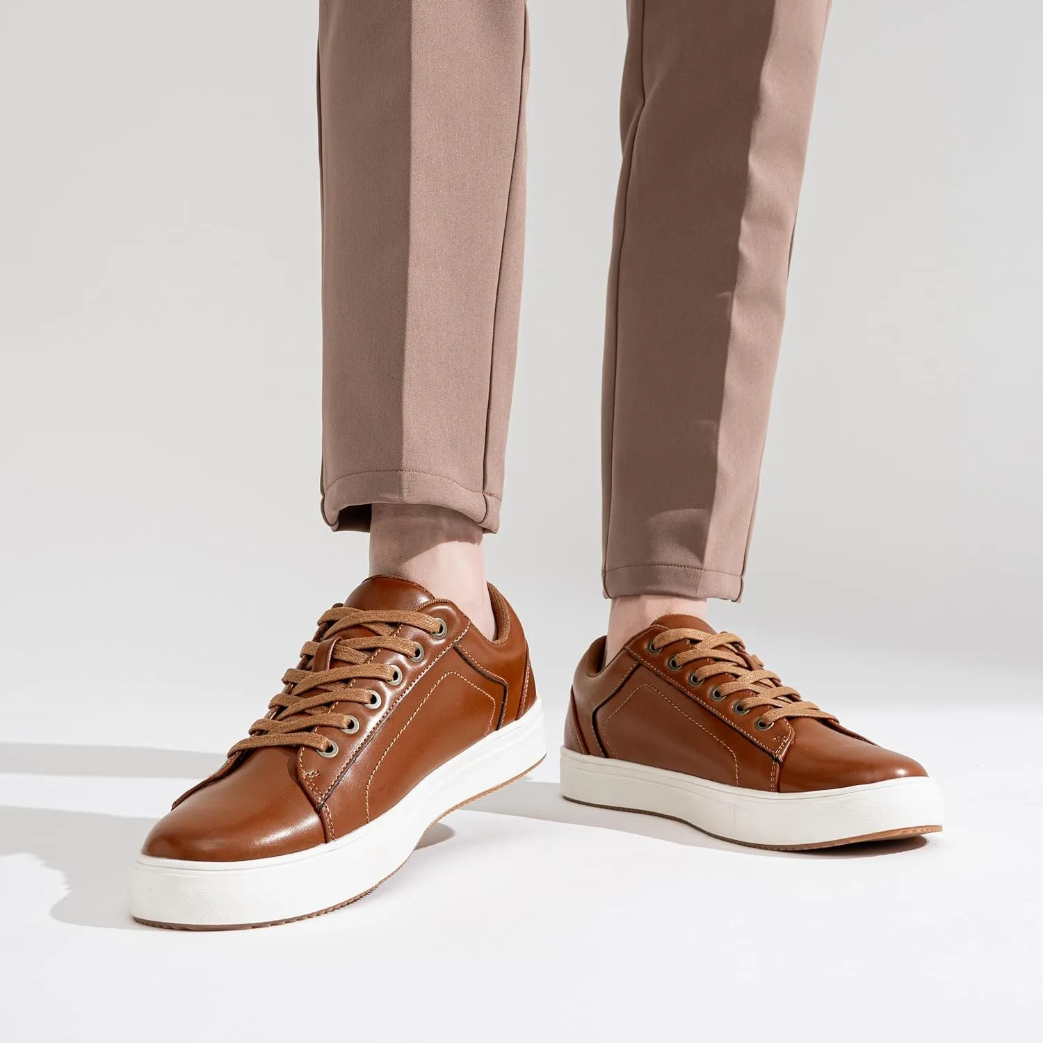 Jousen Men's Fashion Sneakers White Shoes for Men Casual Breathable Shoes