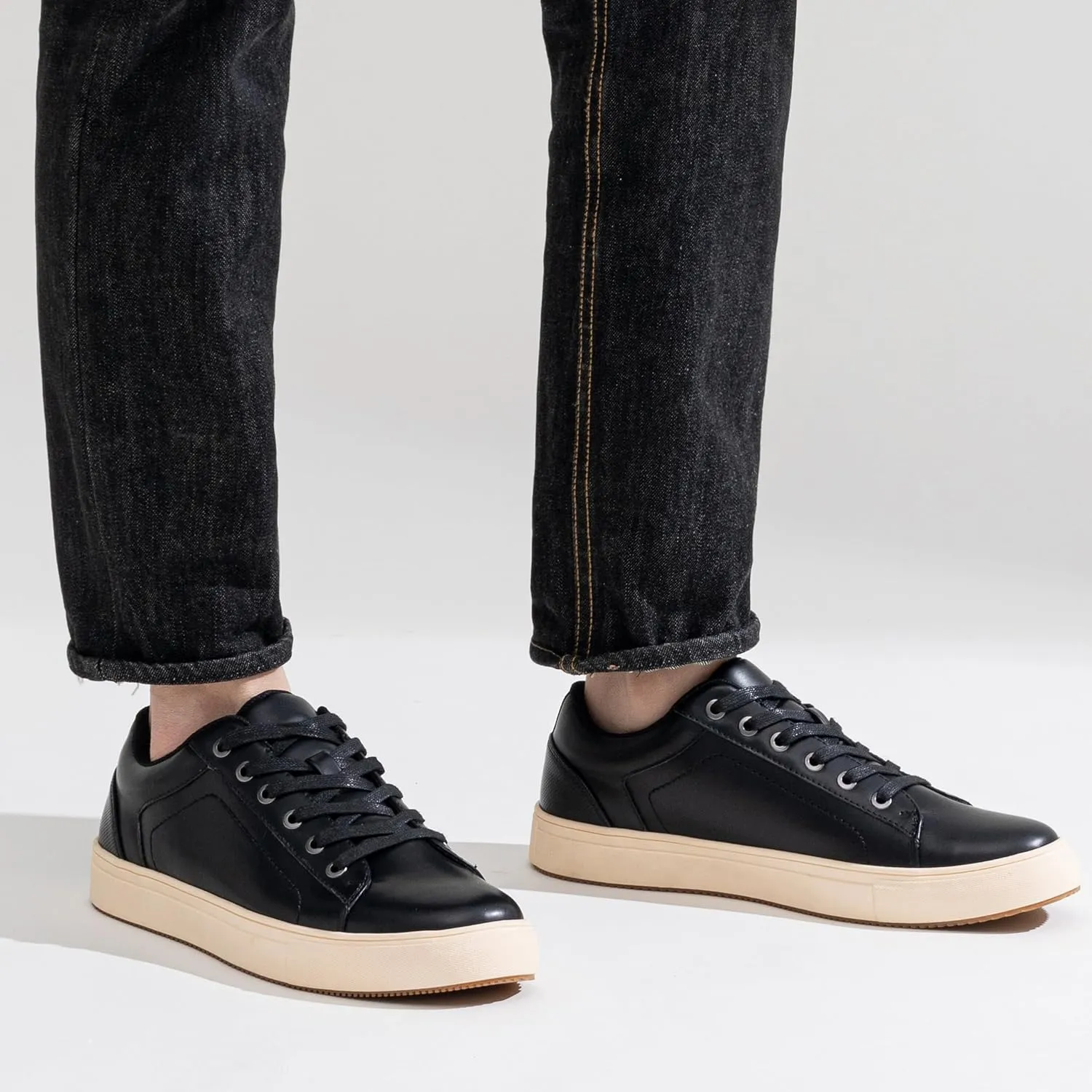 Jousen Men's Fashion Sneakers White Shoes for Men Casual Breathable Shoes