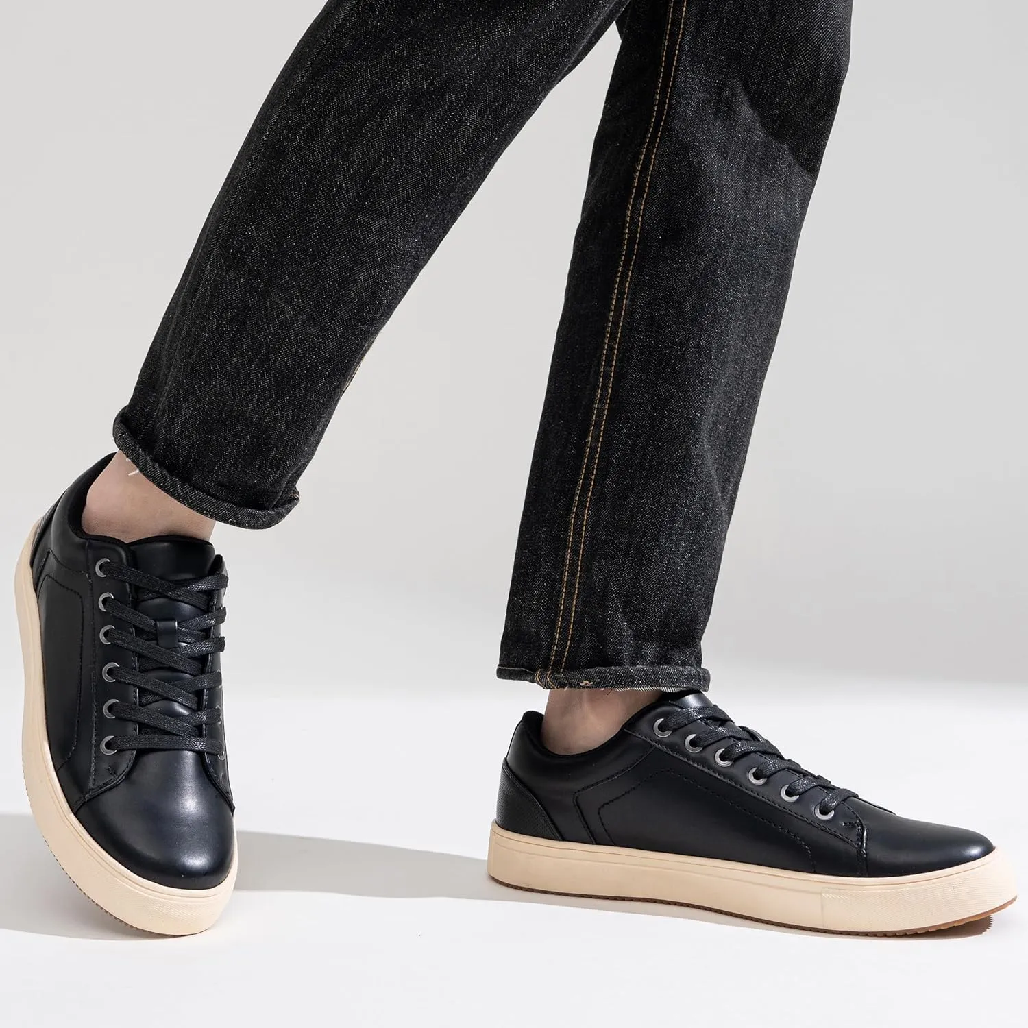 Jousen Men's Fashion Sneakers White Shoes for Men Casual Breathable Shoes