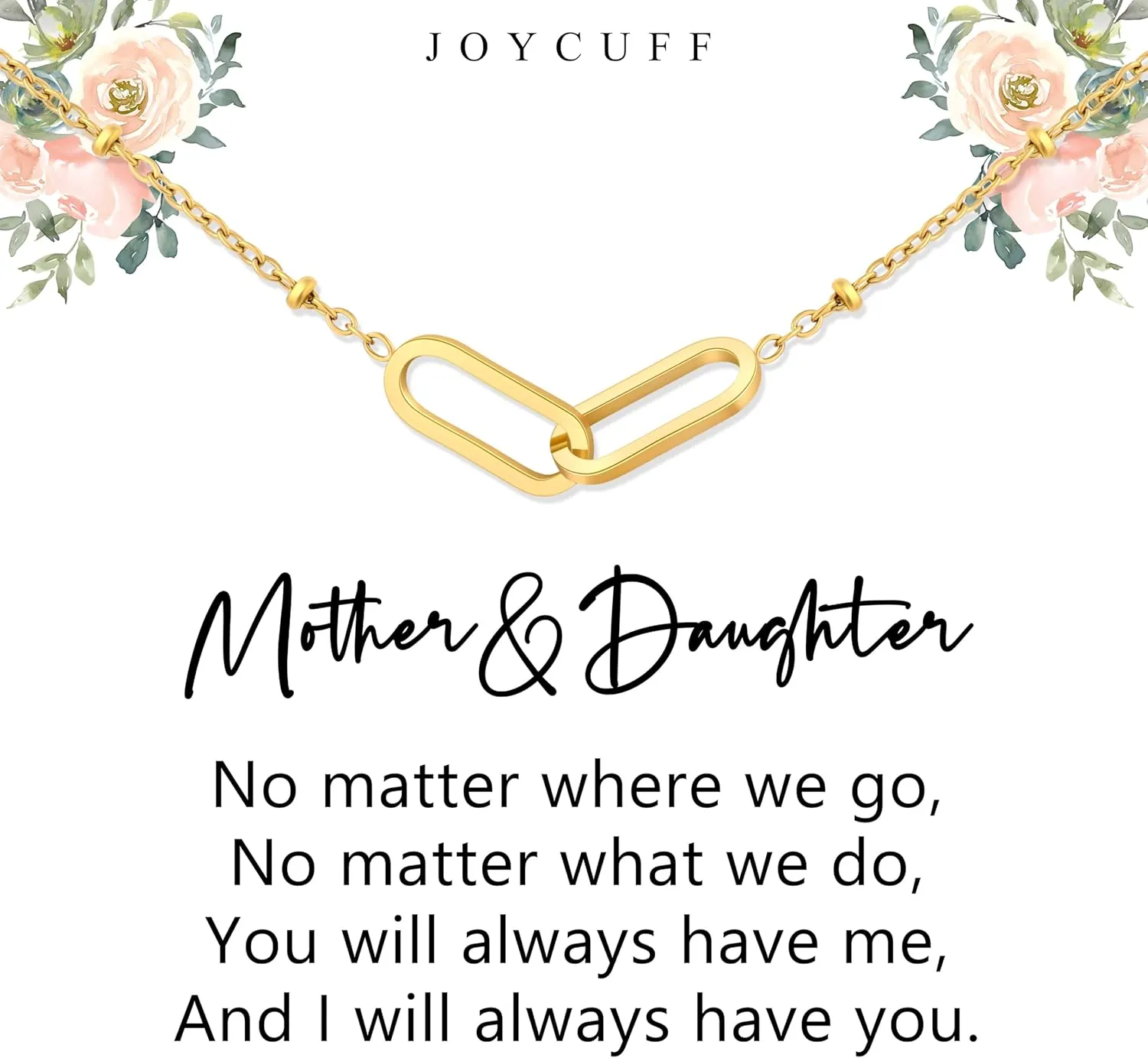 JoycuFF Gold Necklaces for Women Paperclip Chain Pendant Choker Necklace Birthday Gifts for Women Mom Daughter Sister Necklaces