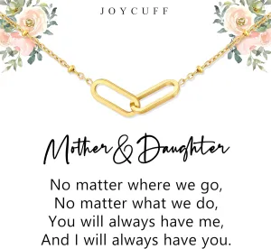 JoycuFF Gold Necklaces for Women Paperclip Chain Pendant Choker Necklace Birthday Gifts for Women Mom Daughter Sister Necklaces