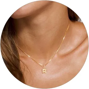 KOHOTA Gold Bubble Letter Necklace for Women 14k Gold Plated Balloon Initial Letter Pendant Necklace Personalized Dainty Tiny A-Z Name Charm Choker Necklace Simple Cute Trendy Jewelry Gift for Women
