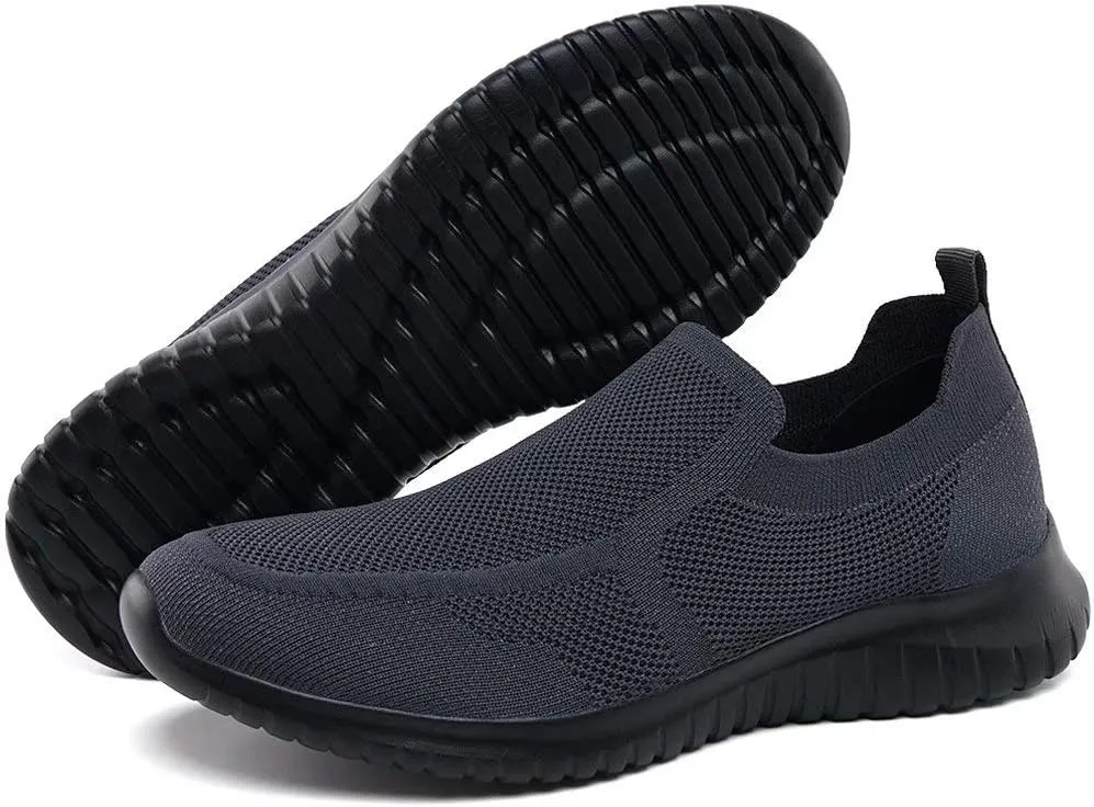 konhill Men's Breathable Tennis Shoes - Slip on Walking Casual Athletic Sneakers Shoes