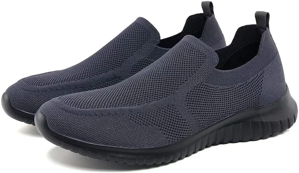 konhill Men's Breathable Tennis Shoes - Slip on Walking Casual Athletic Sneakers Shoes
