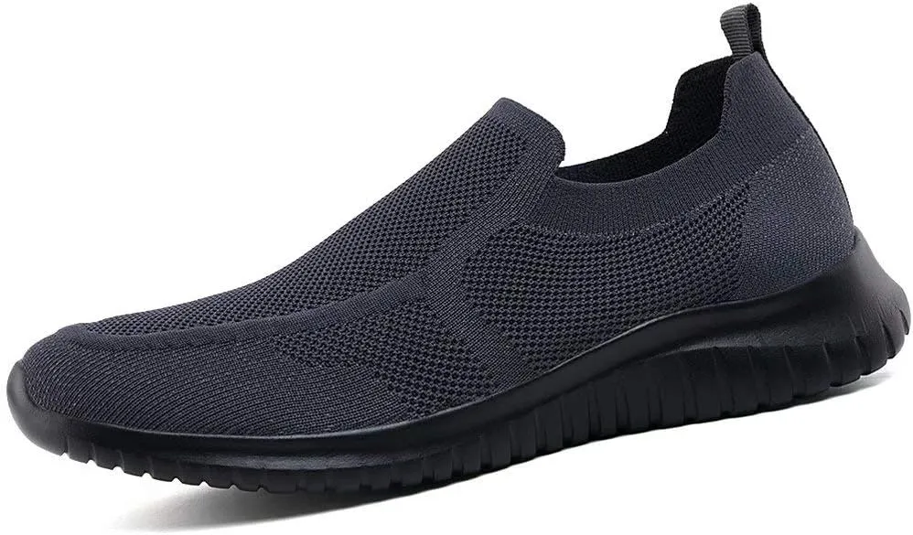 konhill Men's Breathable Tennis Shoes - Slip on Walking Casual Athletic Sneakers Shoes