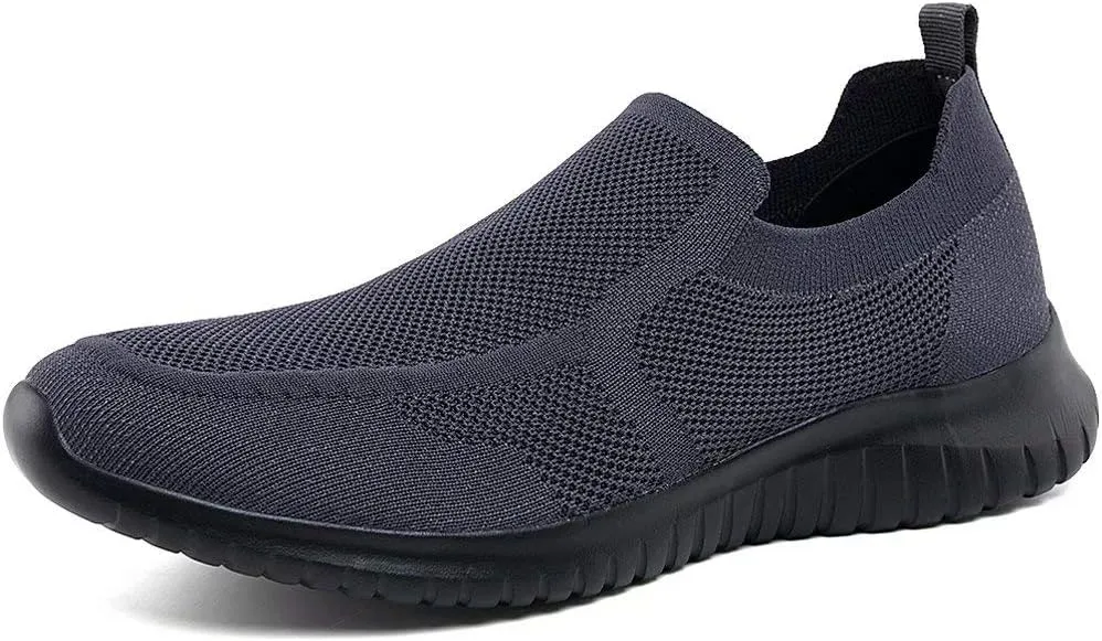 konhill Men's Breathable Tennis Shoes - Slip on Walking Casual Athletic Sneakers Shoes