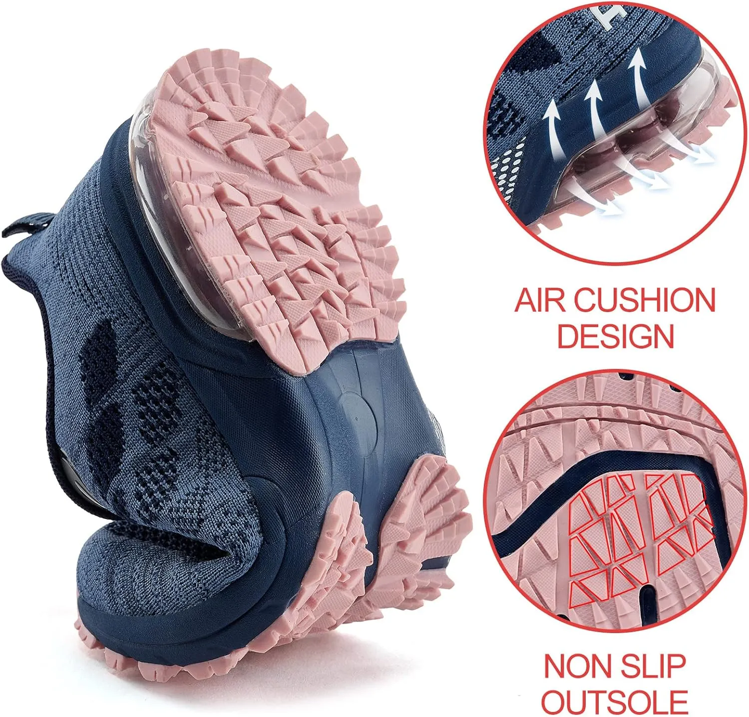 KPP Running Shoes, Black/Purple, Breathable Mesh, Cushioning